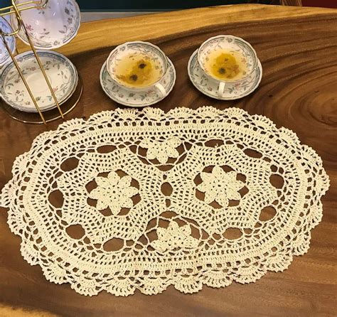 doily round|round table scarves and doilies.